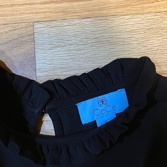 CeCe Black Ruffled Blouse - Picture 2 of 2